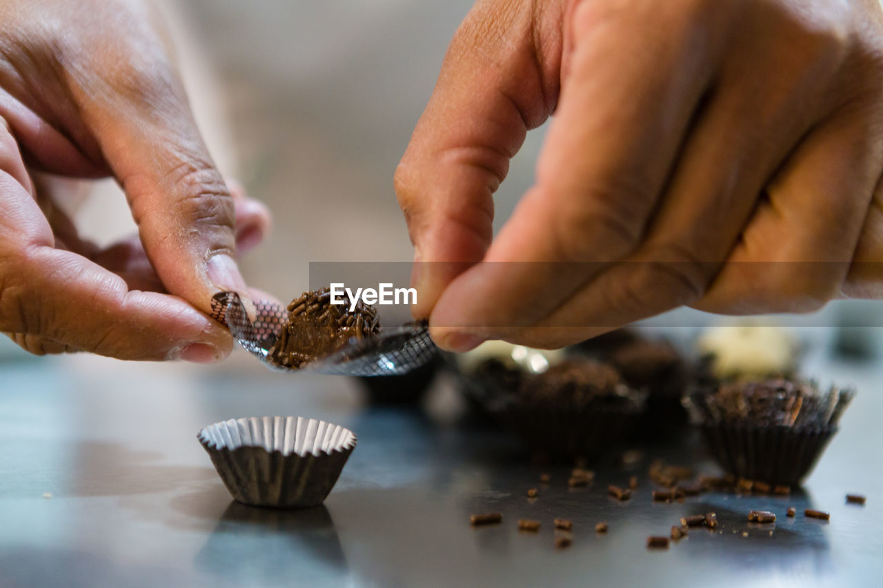 Chocolate made from scratch by hand