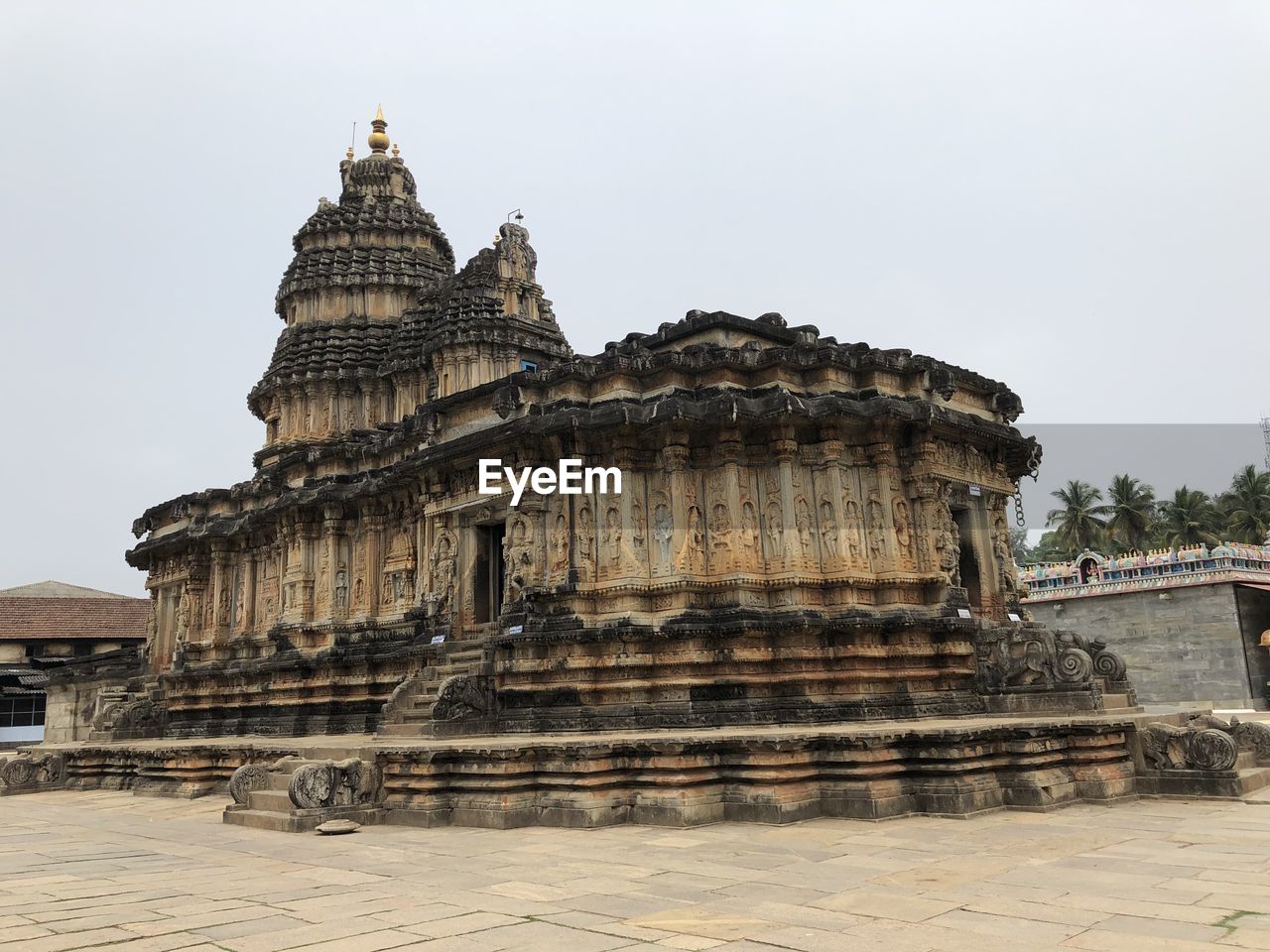 View of temple against clear sky