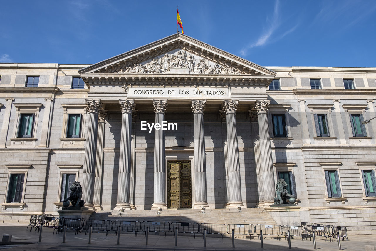 Palace of the congress of deputies, madrid.