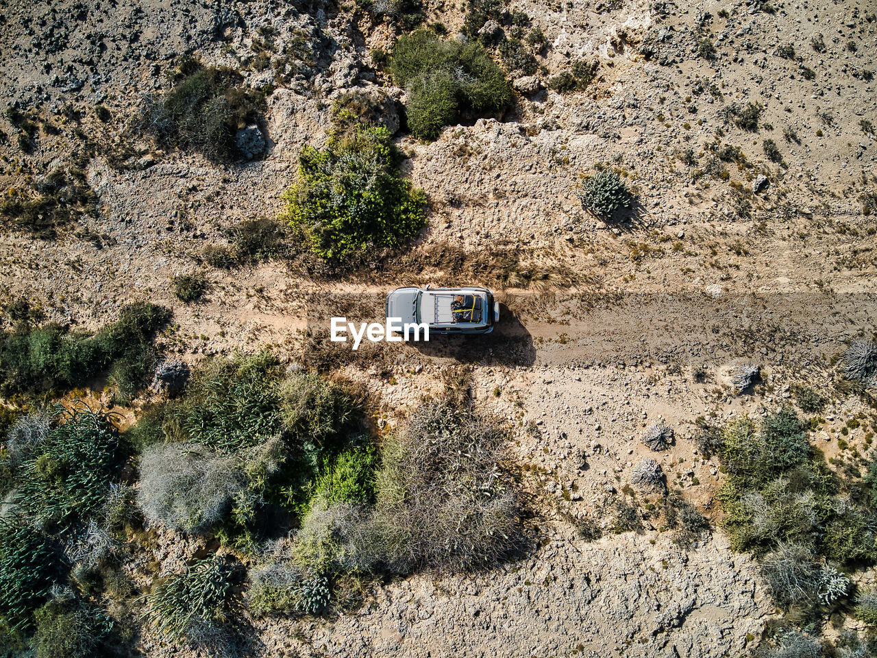 high angle view of road