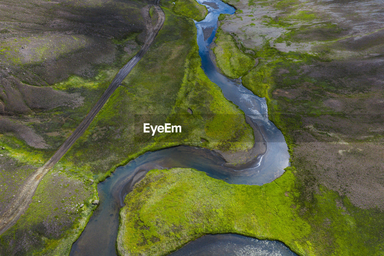high angle view of water