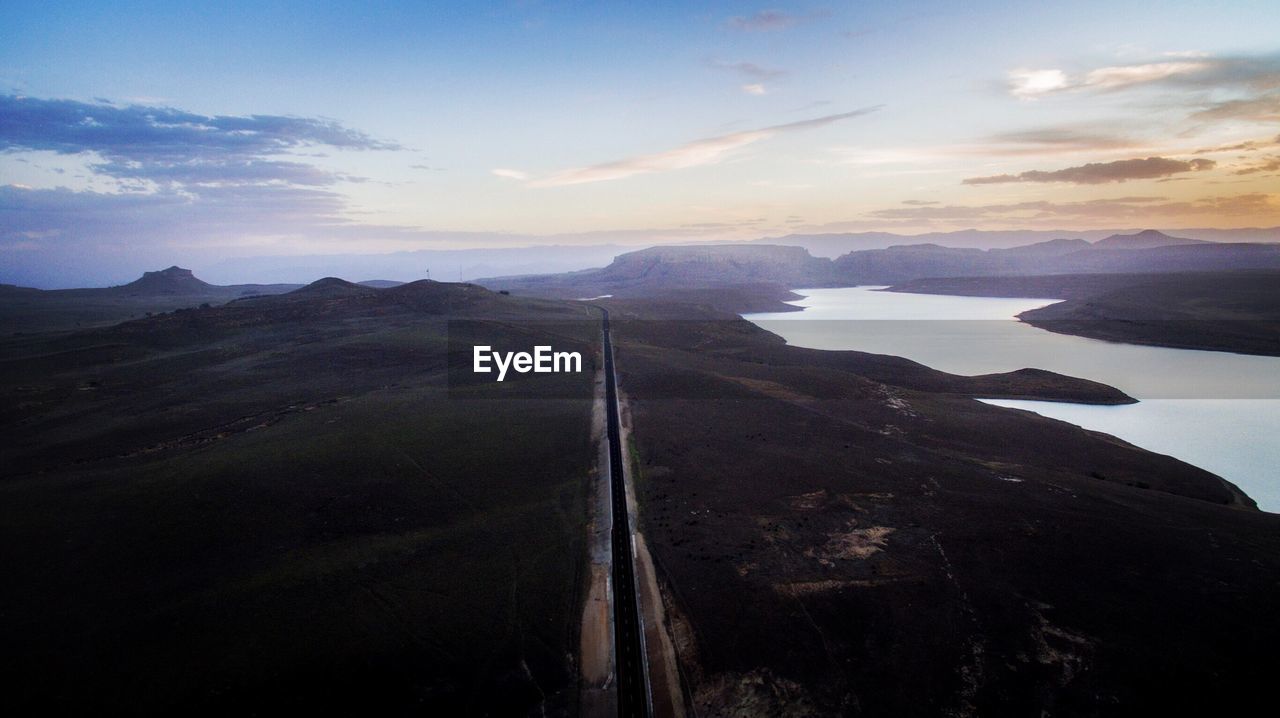 Scenic view of mountain range