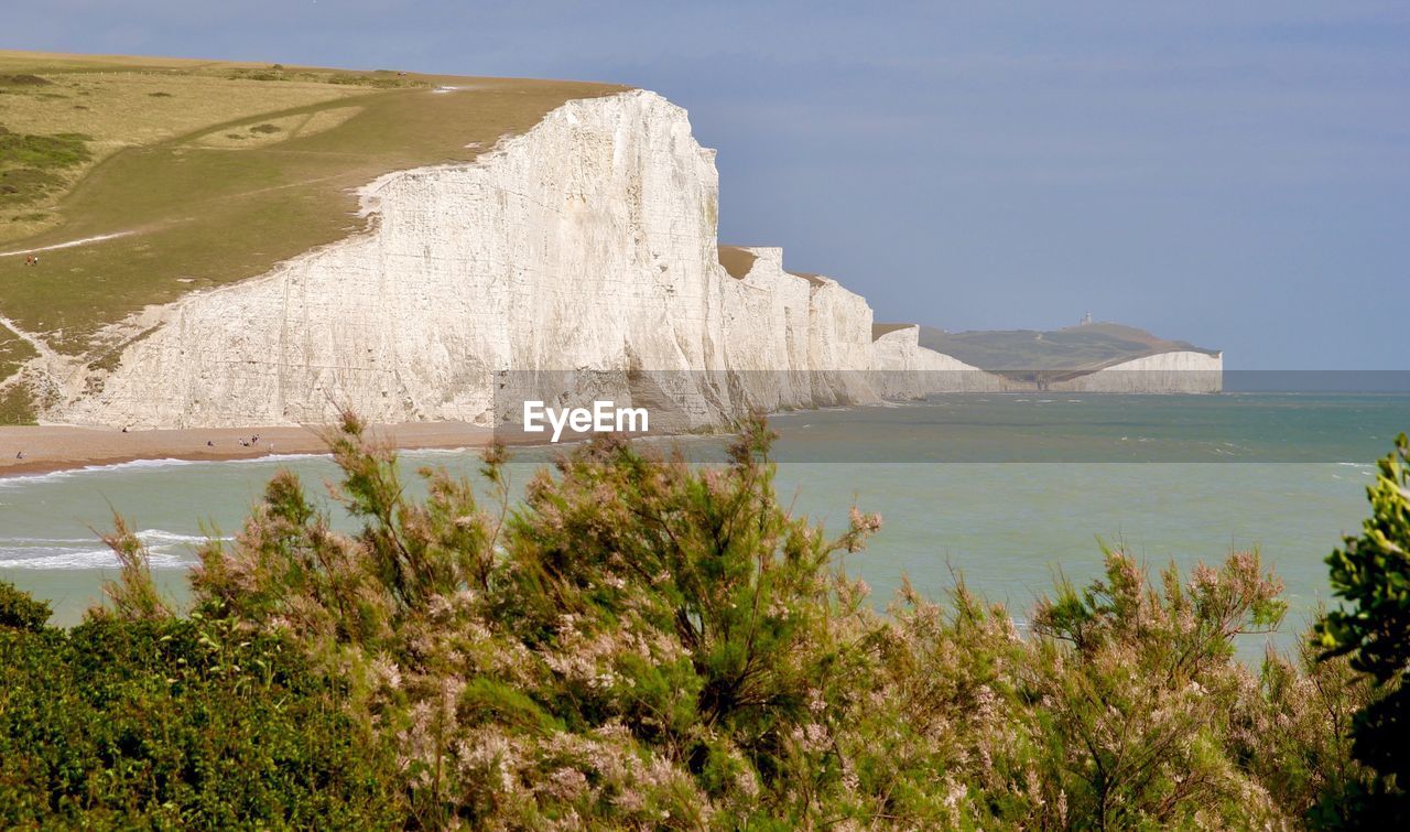 SCENIC VIEW OF SEA AND MOUNTAINS