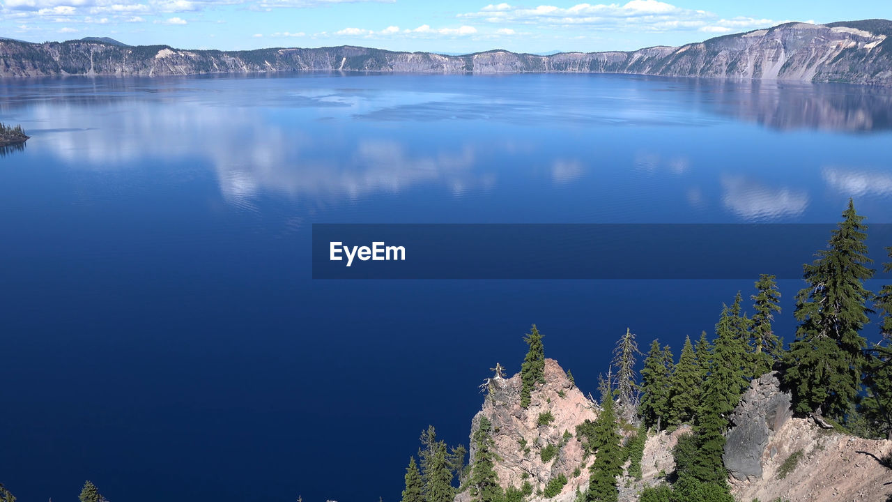 Scenic view of lake and mountains