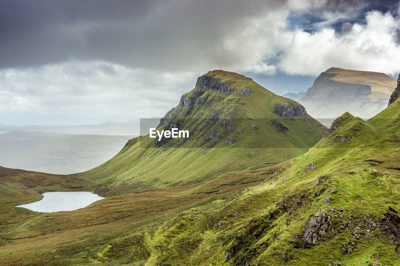 Scenic view of landscape against cloudy sky