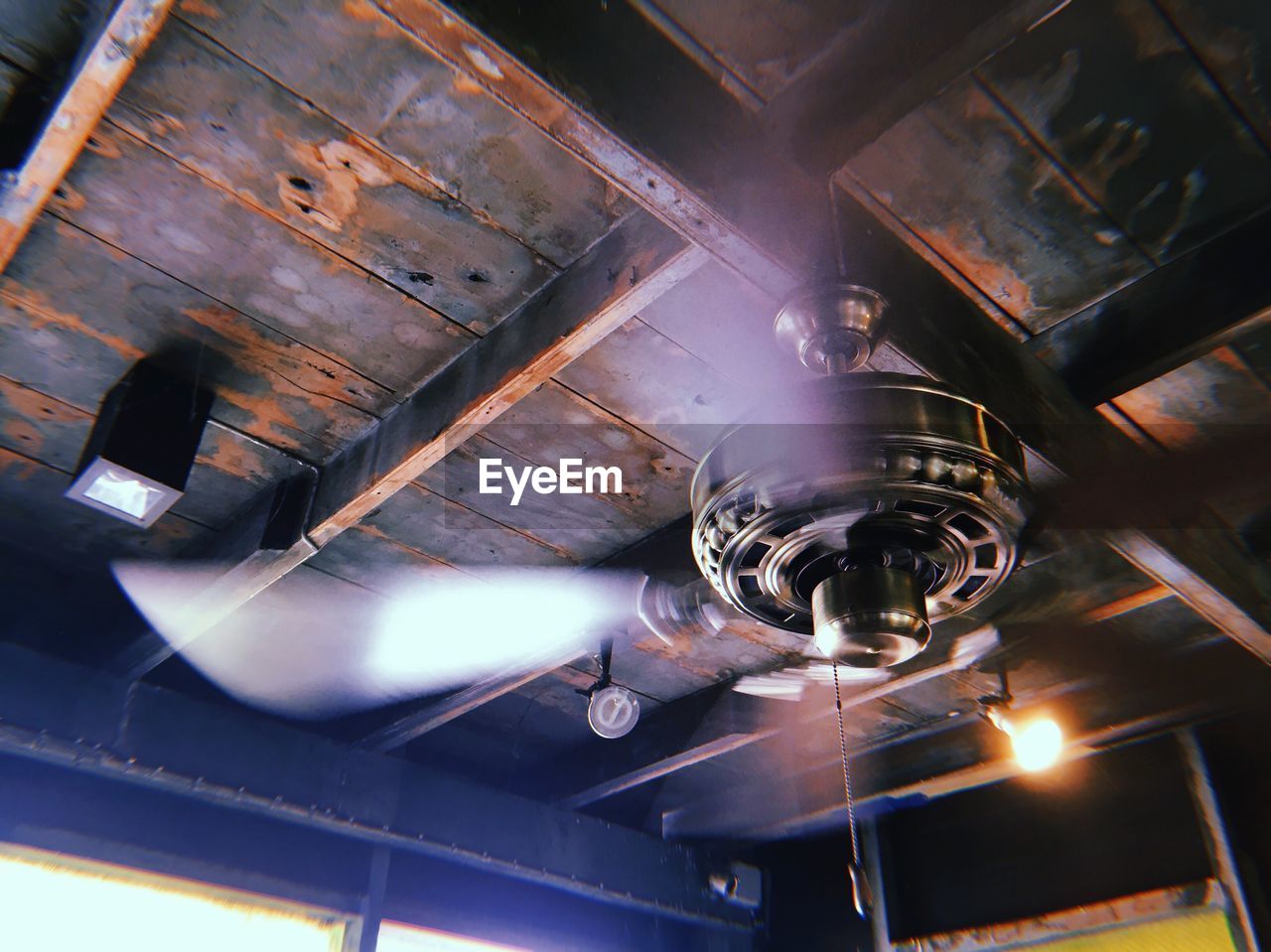 Blurred motion of ceiling fan