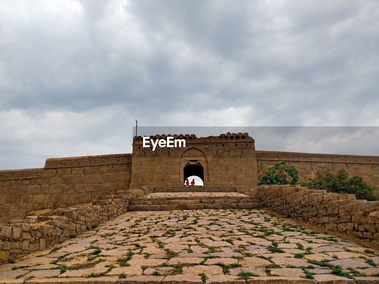 View of historical building against cloudy sky