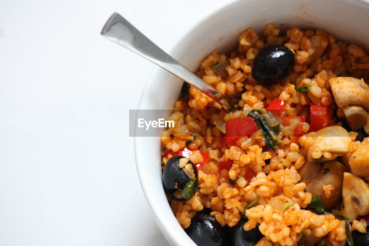 Directly above shot of healthy food in bowl