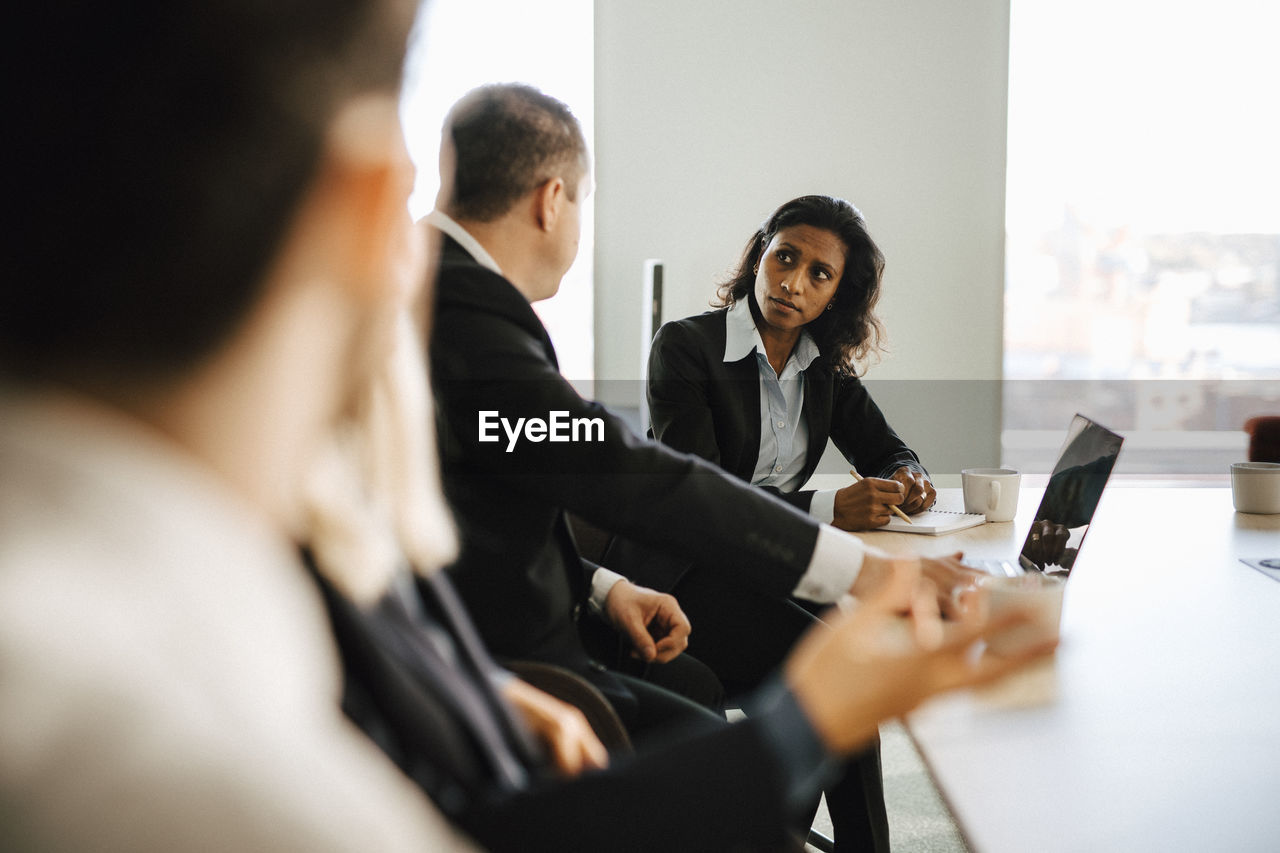 People at business meeting