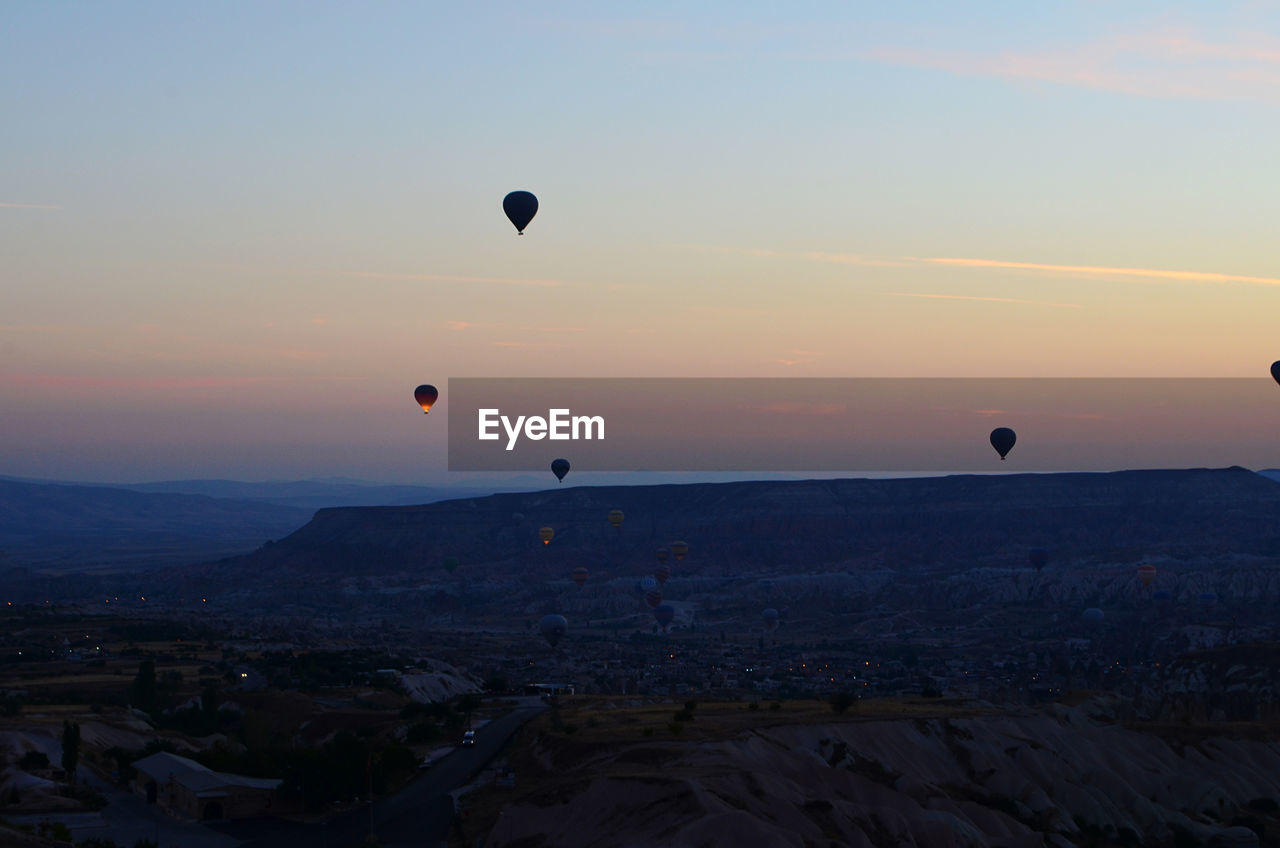 Sky and hot air ballon