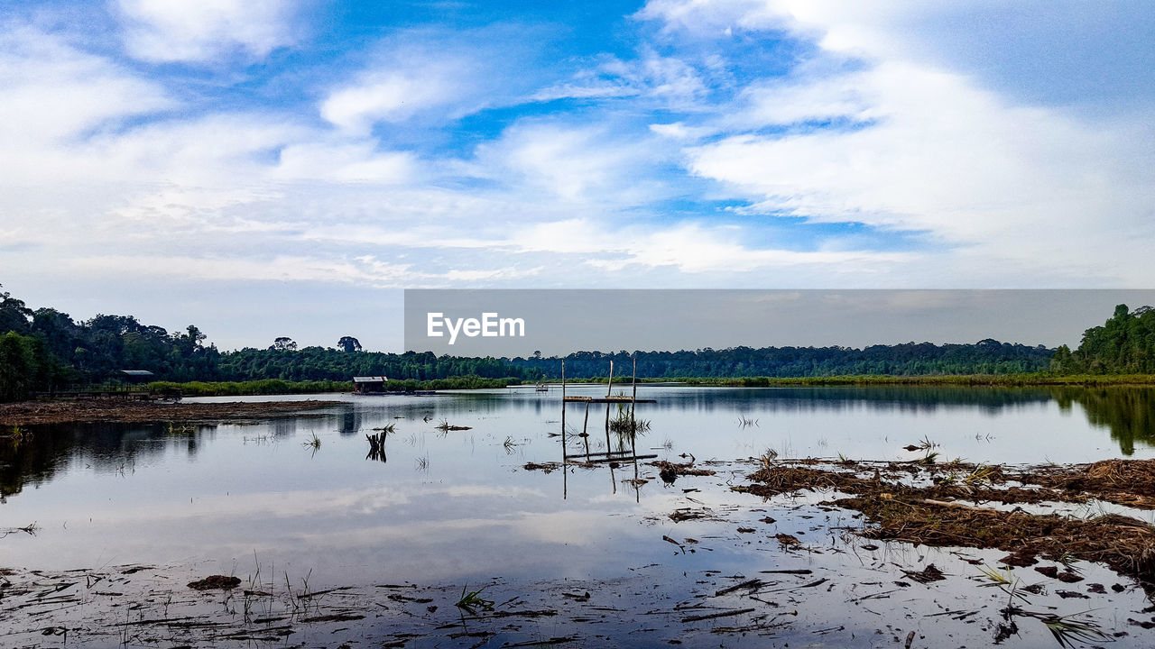 VIEW OF LAKE AGAINST SKY