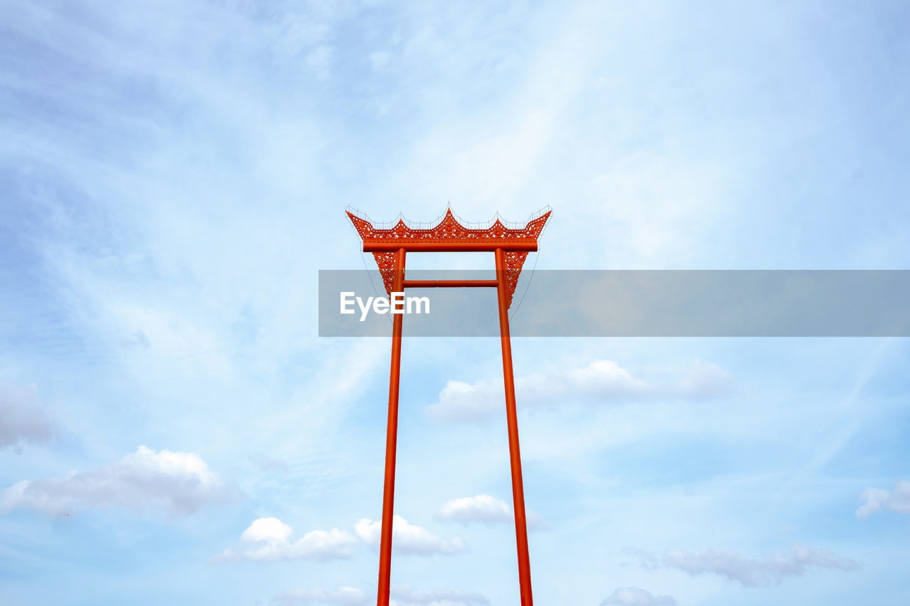 Low angle view of bangkok's swing against sky