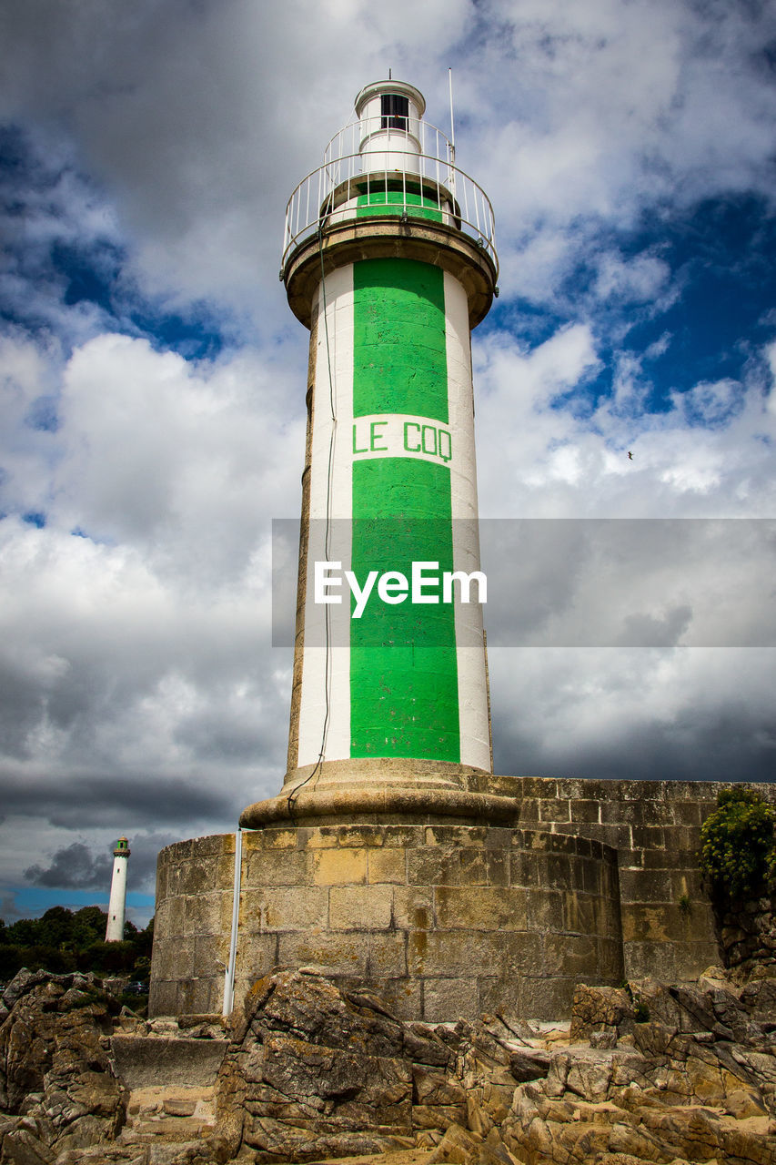 LOW ANGLE VIEW OF LIGHTHOUSE AGAINST THE SKY