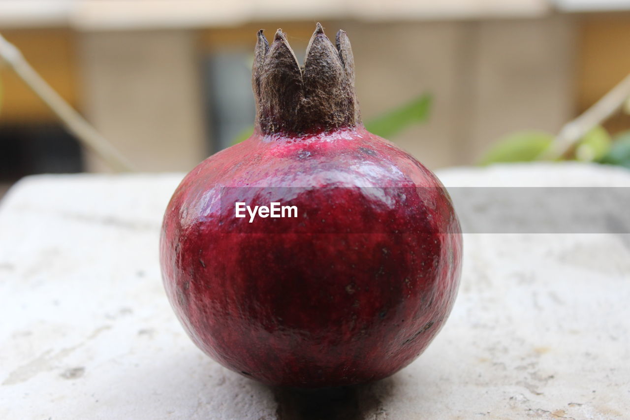 Close-up of apple on table