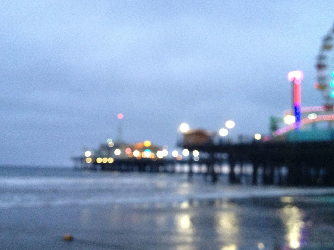 REFLECTION OF ILLUMINATED LIGHTS IN WATER