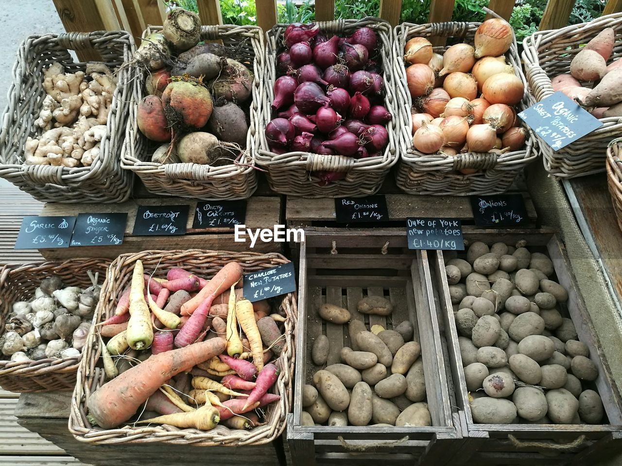 VARIOUS VEGETABLES FOR SALE IN MARKET