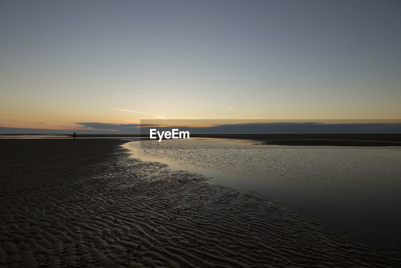 VIEW OF SEA AT SUNSET