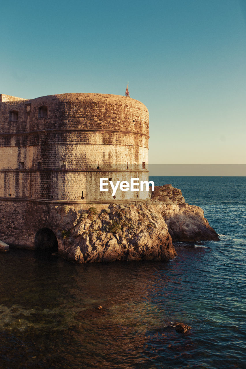 Defense tower of dubrovnik fortress in croatia