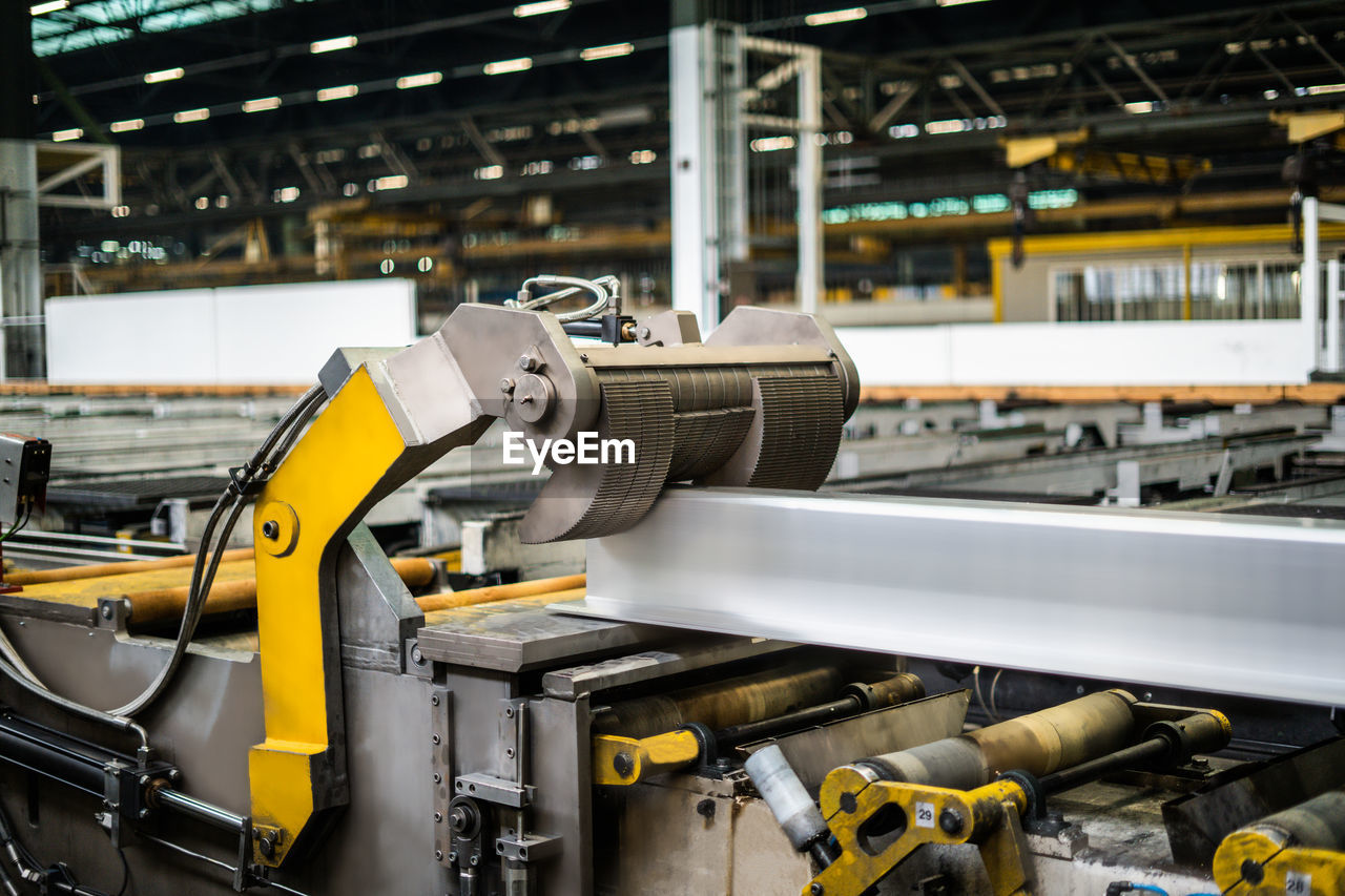 Machine aluminium part in factory