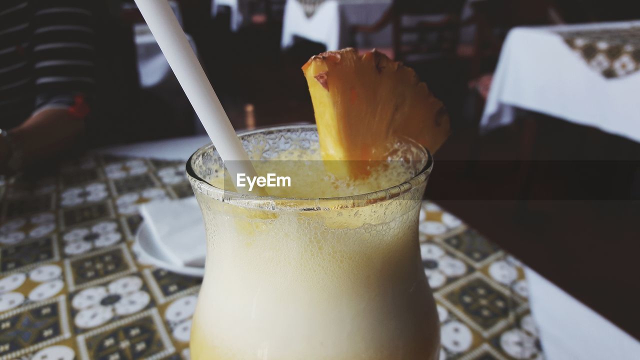 Close-up of drink on table