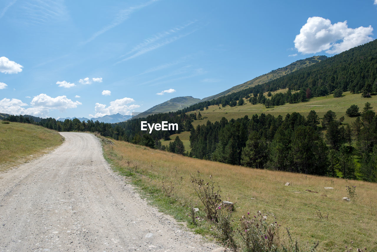 Road amidst landscape against sky