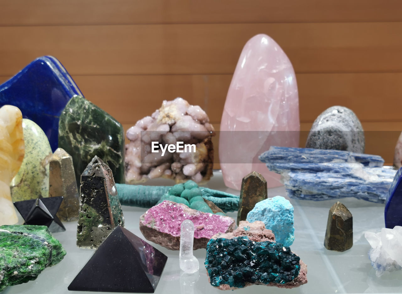 high angle view of christmas decoration on table