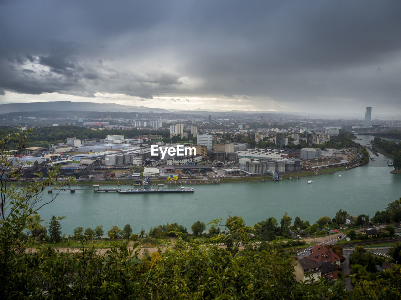 Scenic view of cityscape against sky