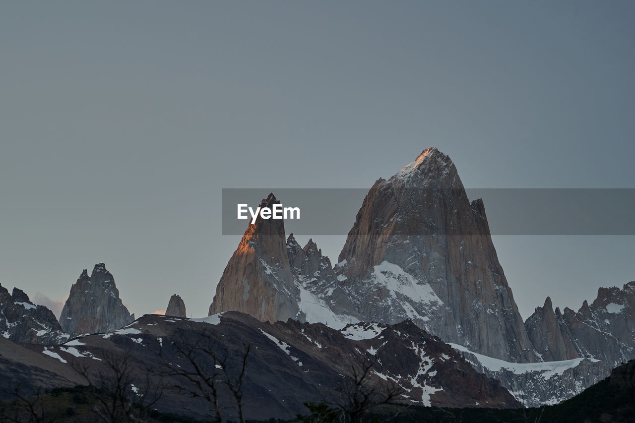 Mount fitzroy is a high and characteristic mountain peak in southern argentina, patagonia