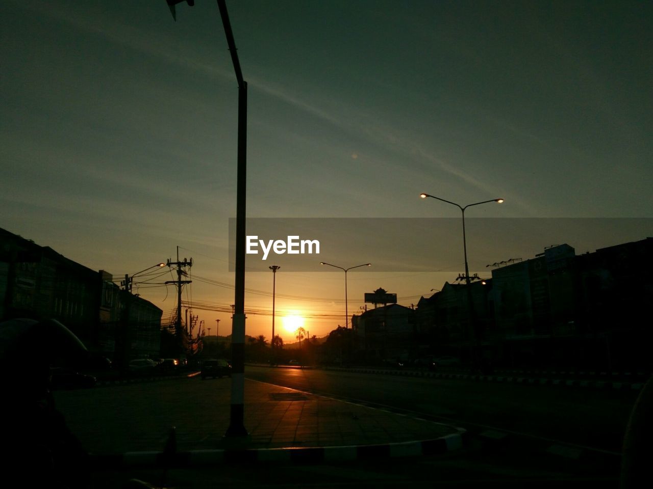 STREET AT SUNSET