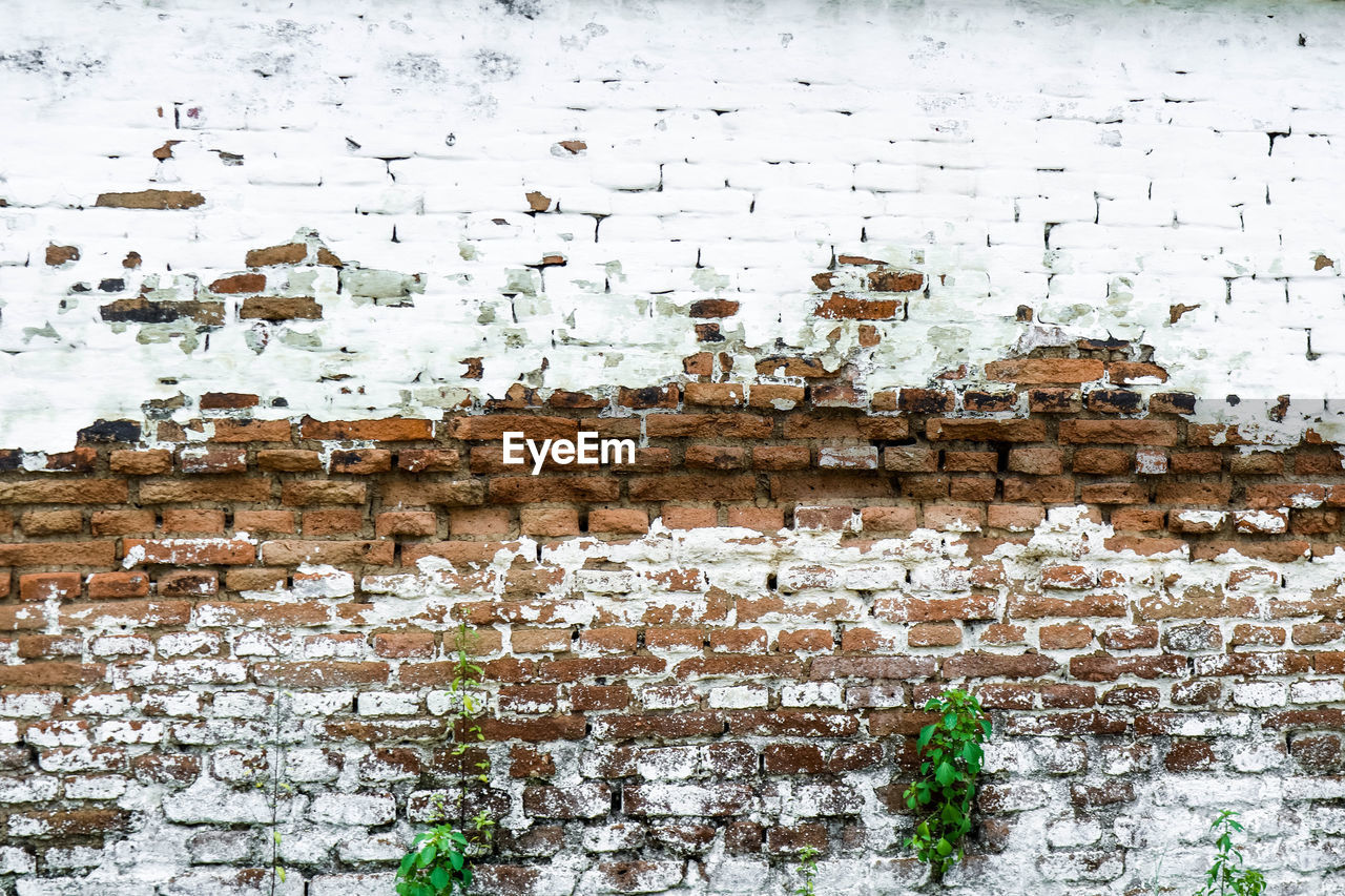 wall, wall - building feature, architecture, built structure, no people, day, building exterior, brick, nature, brick wall, outdoors, weathered, full frame, backgrounds, textured, damaged, pattern