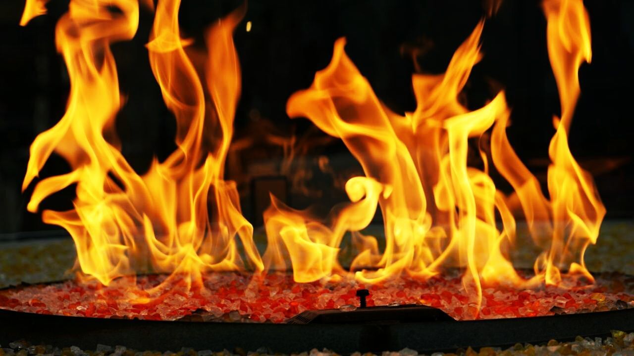 CLOSE-UP OF FIRE
