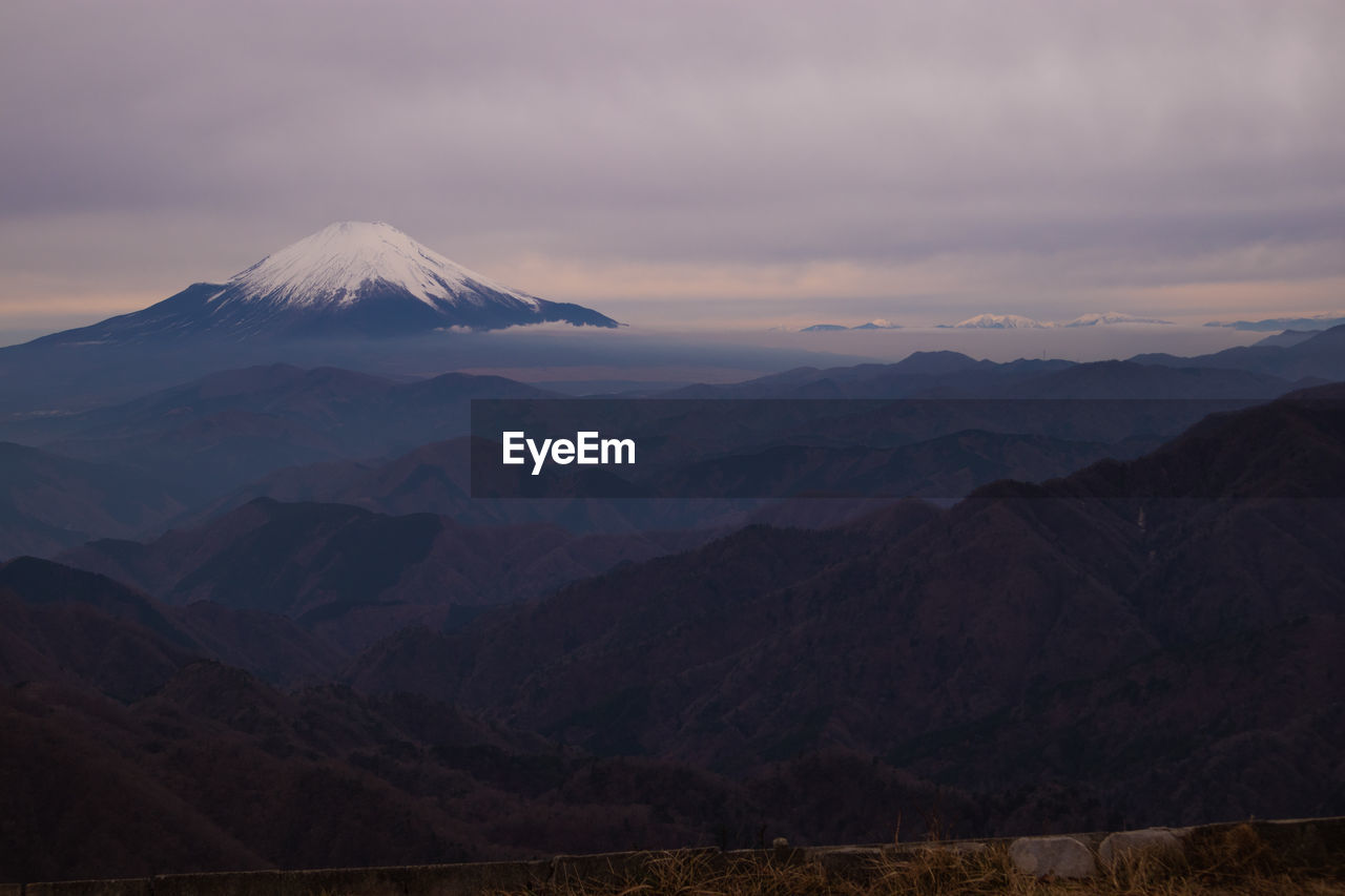 Scenic view of snowcapped mountain ,mt.fuji, against sky