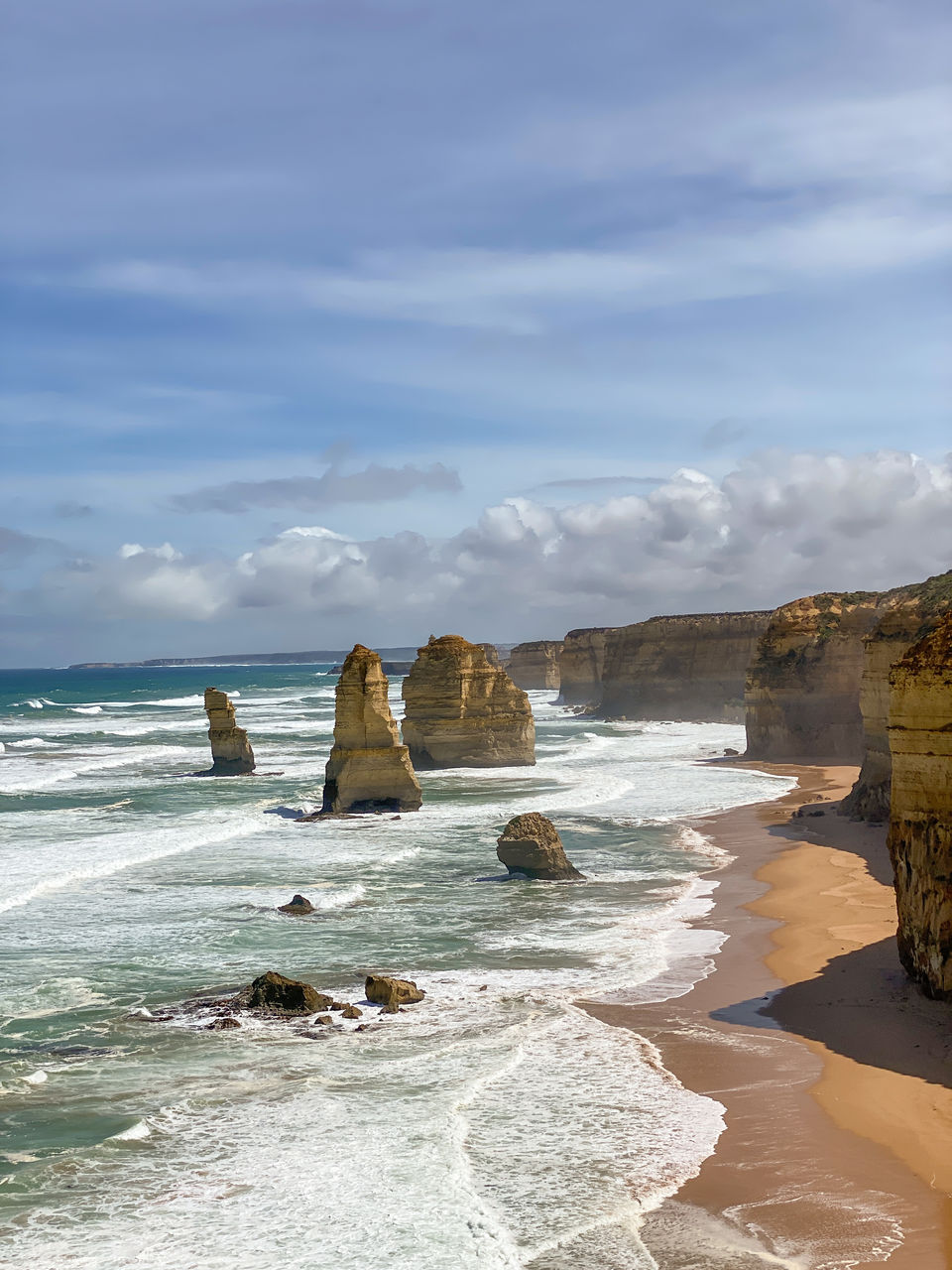 12 apostles against clouds in the sky 