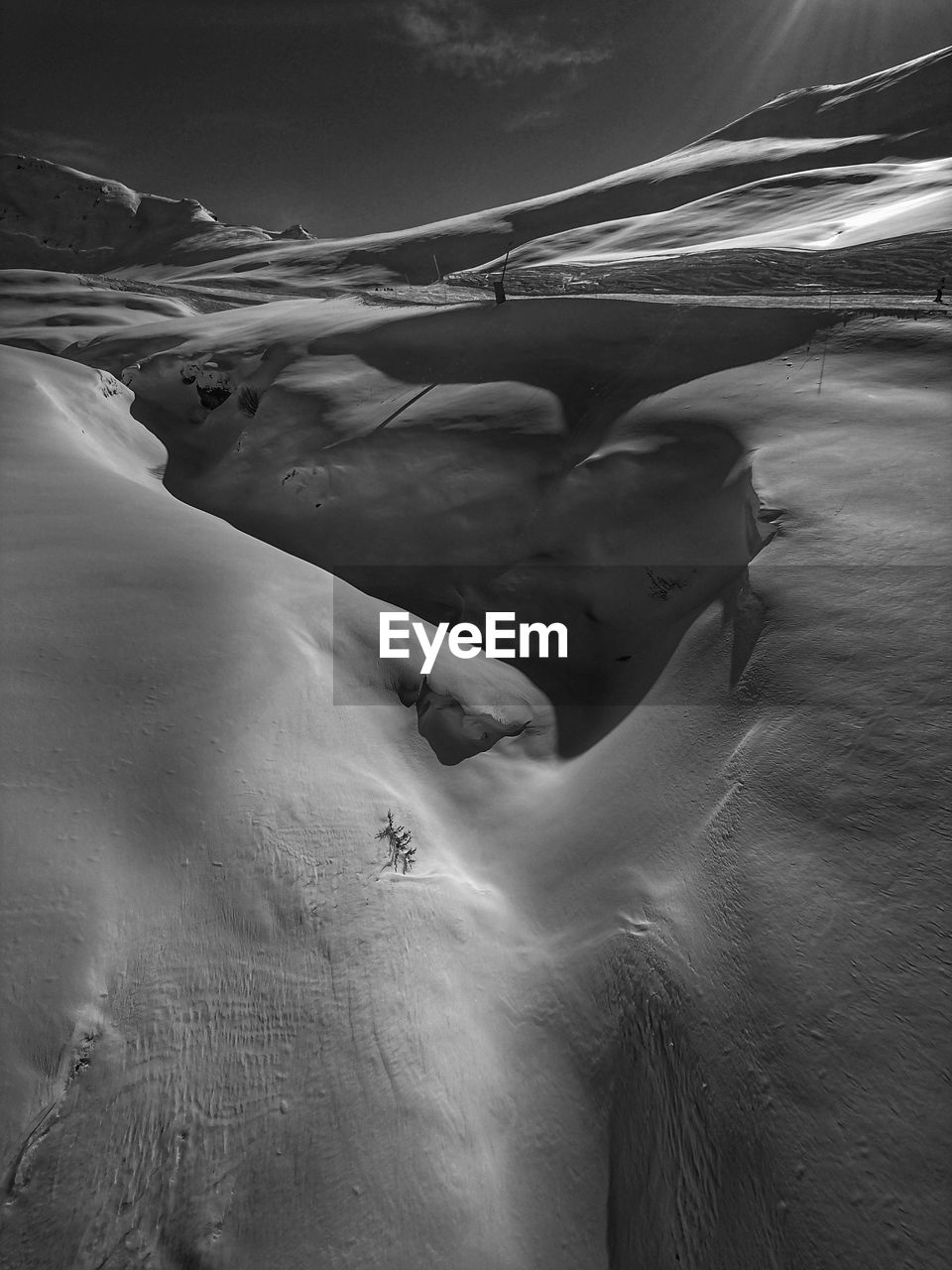 Scenic view of snowcapped landscape against sky