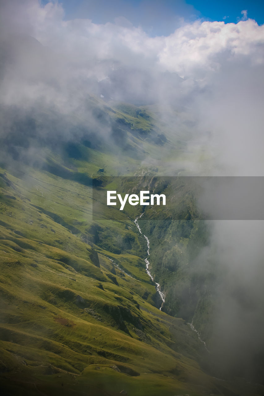 Aerial view of landscape against sky