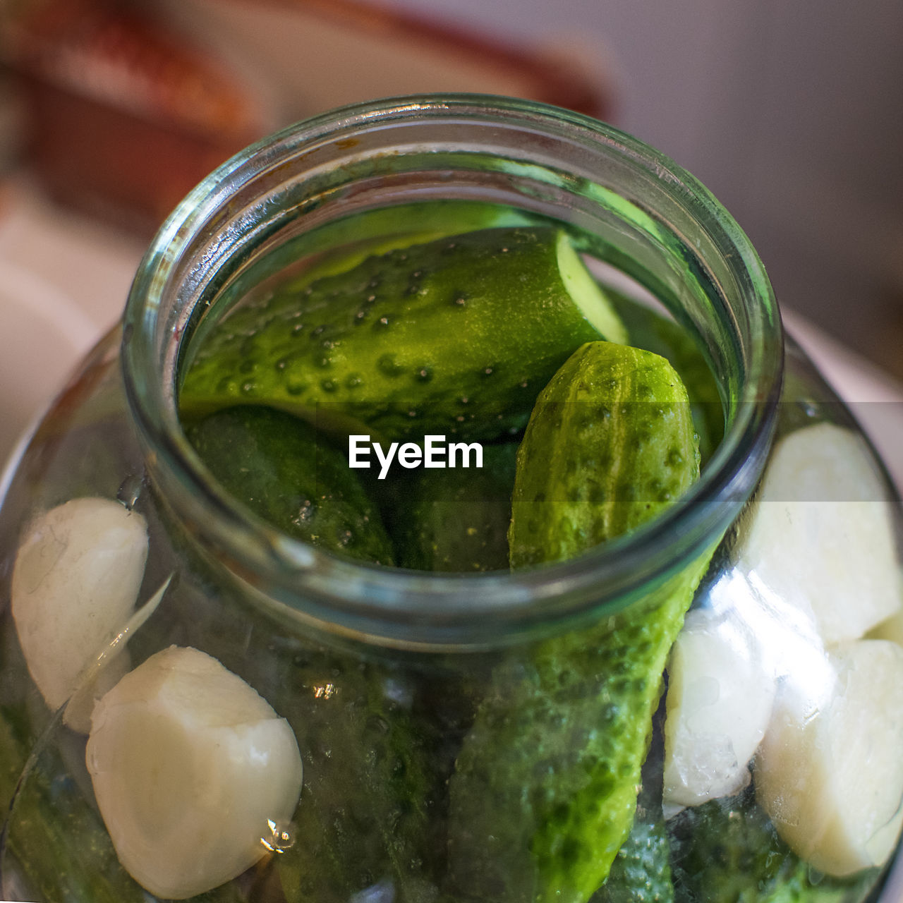 Close-up of food in jar