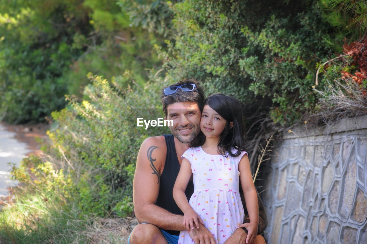 Portrait of father and daughter