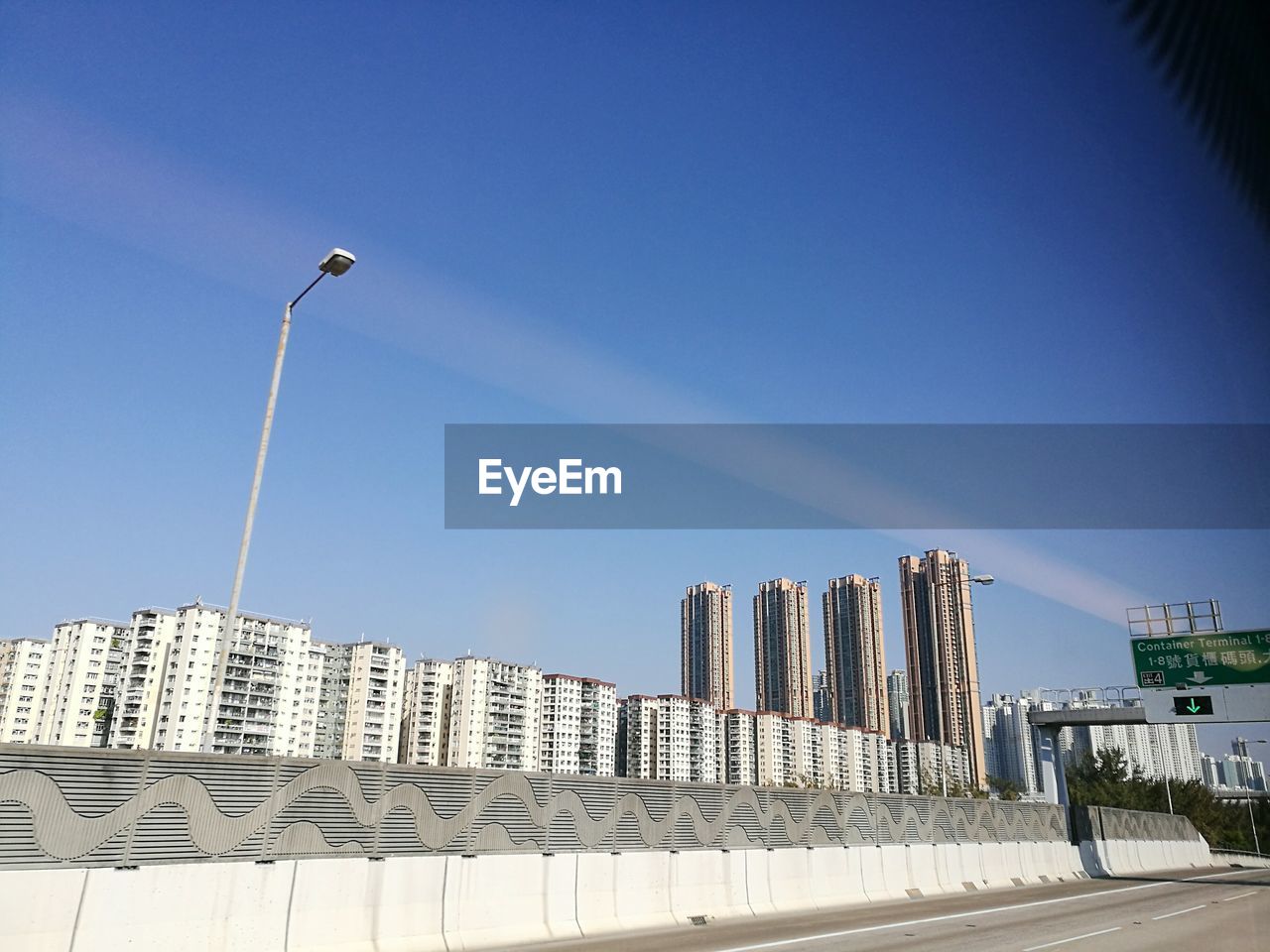 Low angle view of building against blue sky