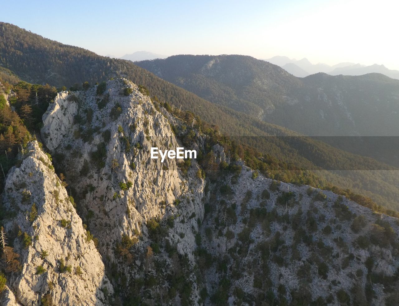 Panoramic view of landscape and mountains against sky