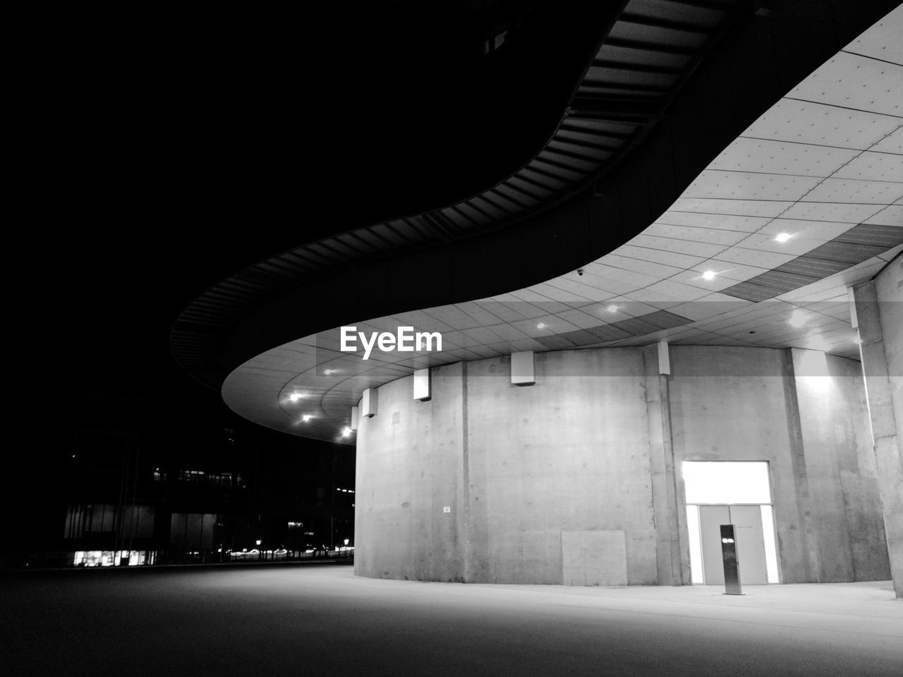 View of illuminated building at night
