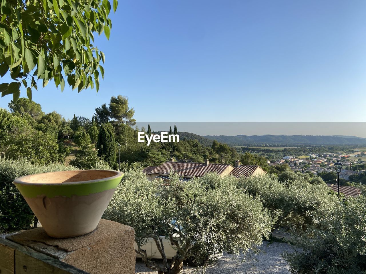 High angle view of landscape against sky