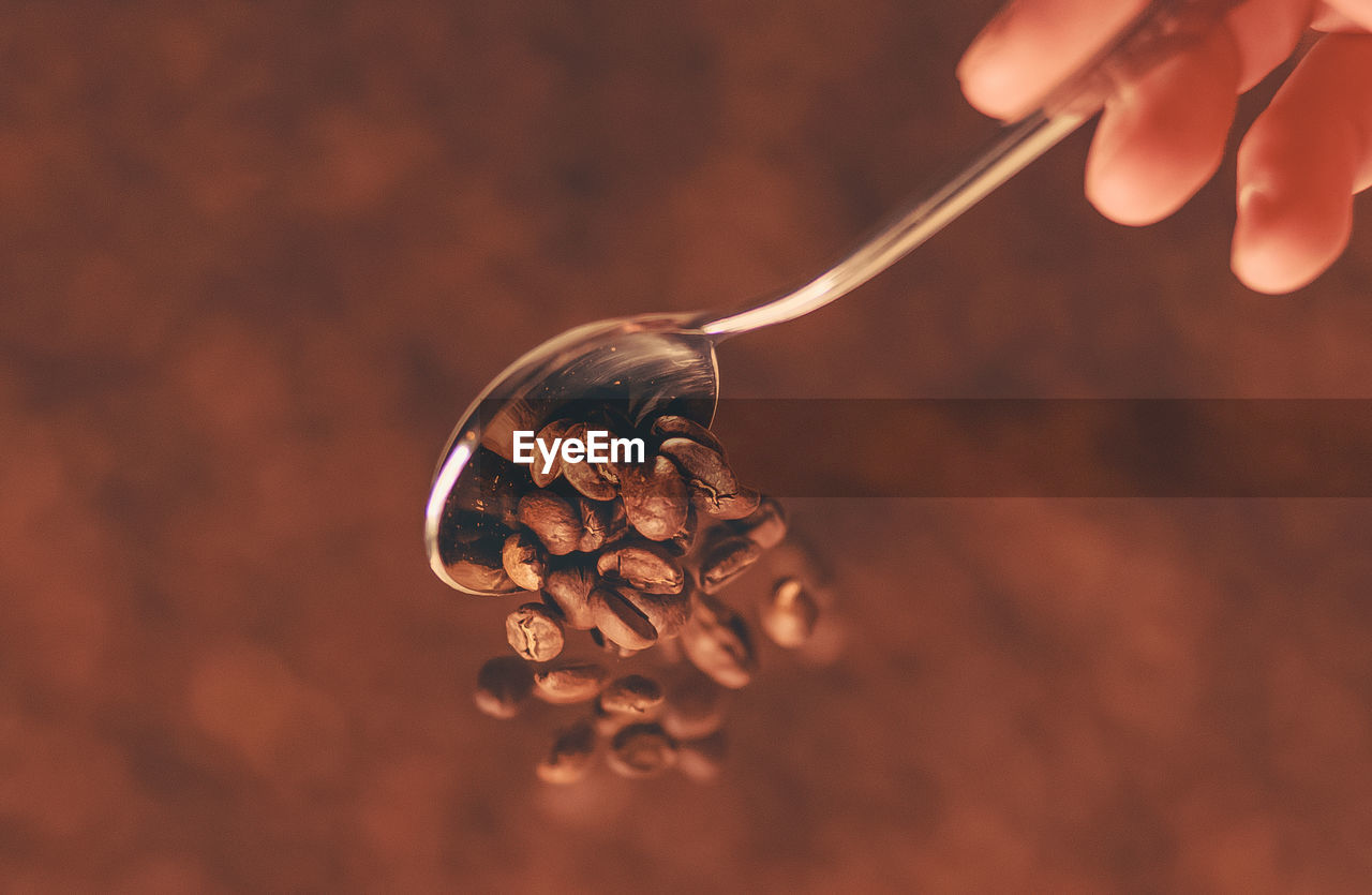 CLOSE-UP OF HAND HOLDING COFFEE