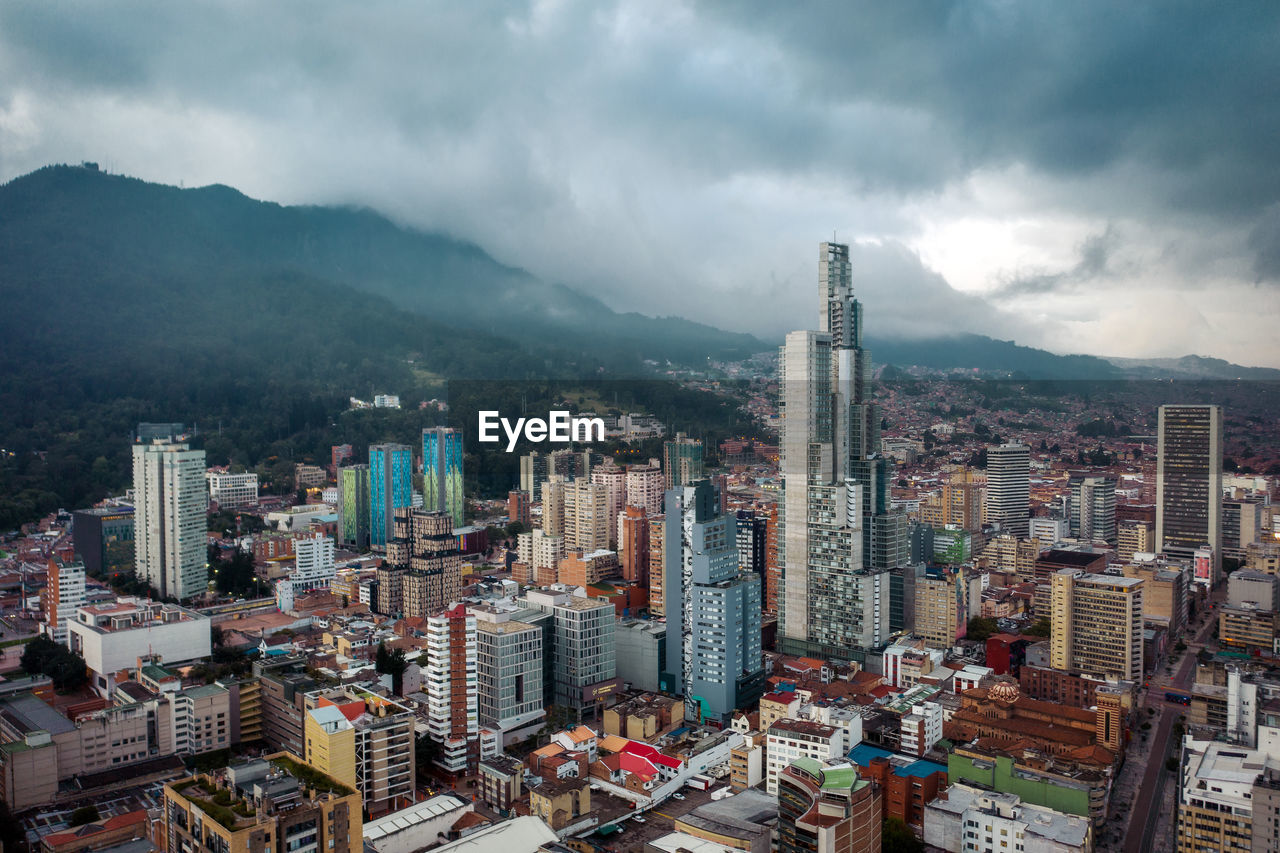 high angle view of city