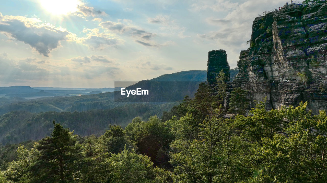 Small prebisch cone rock formation in late afternoon sun