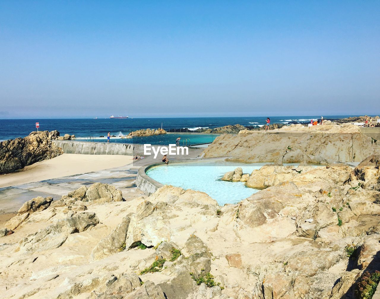 Piscinas de mares by sea against clear sky