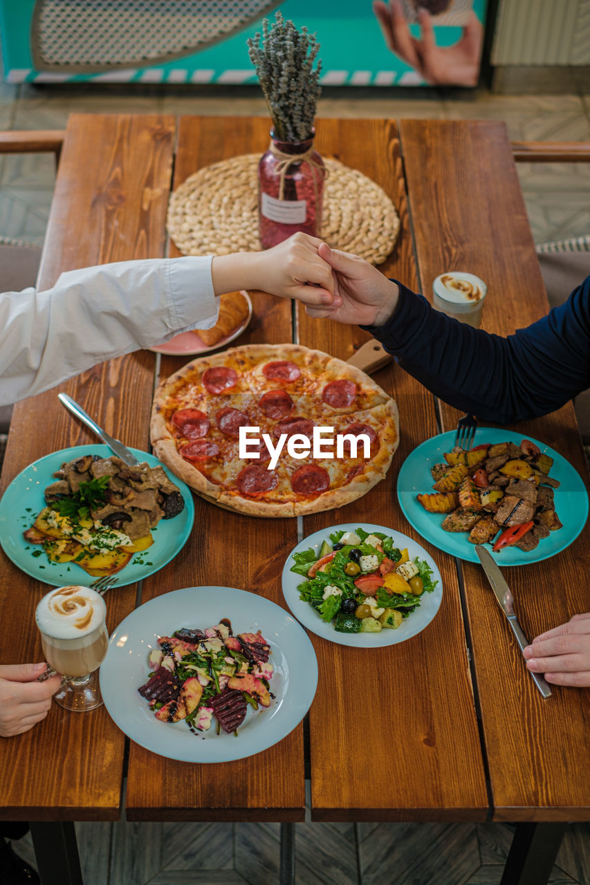 close-up of food in plate on table