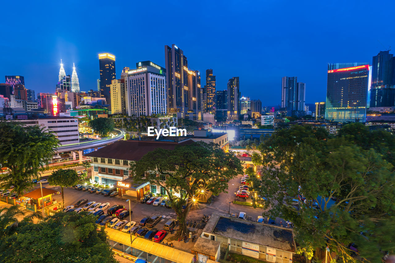 Kuala lumpur skyline in blue hour