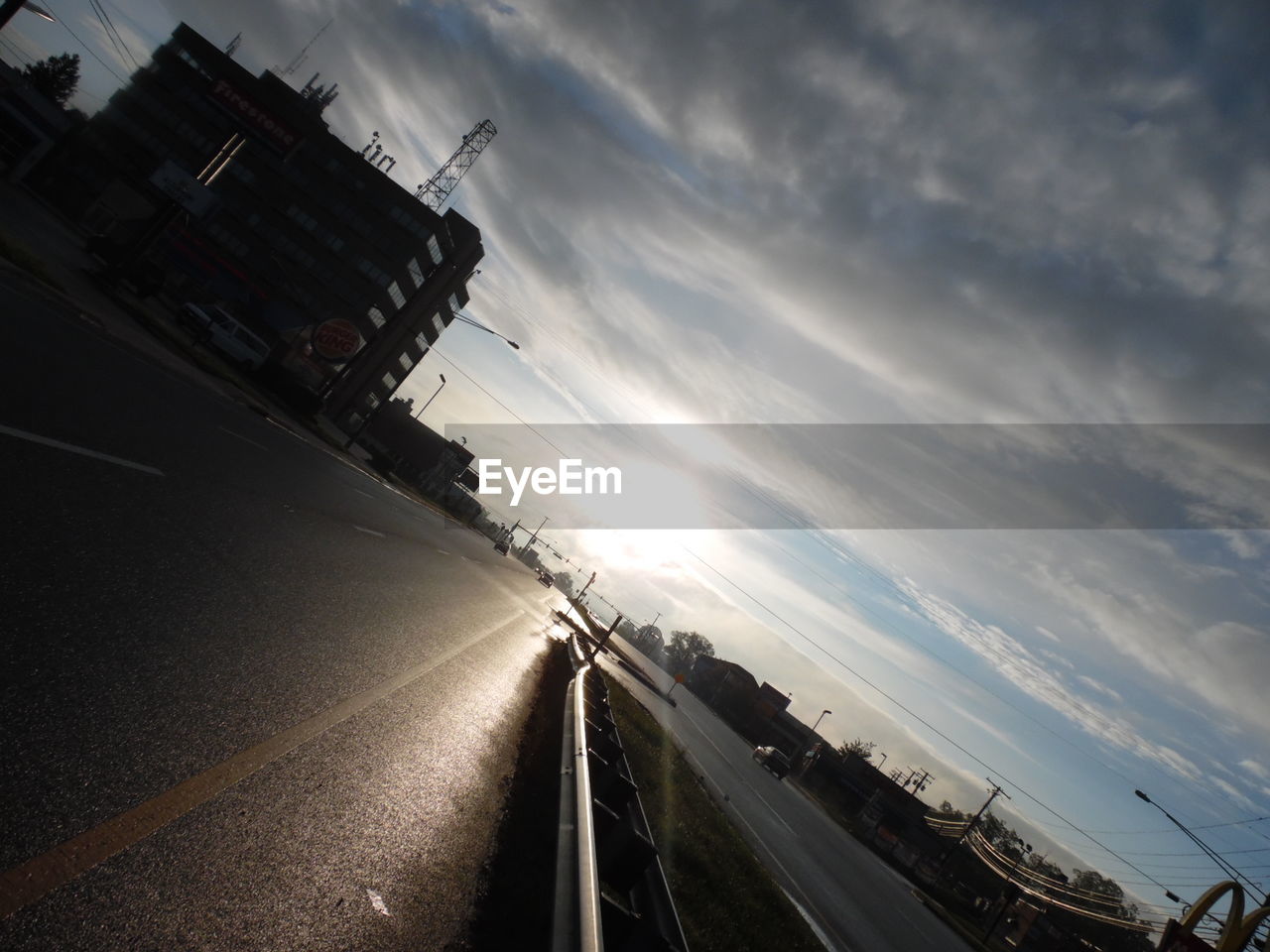 VIEW OF ROAD AT SUNSET