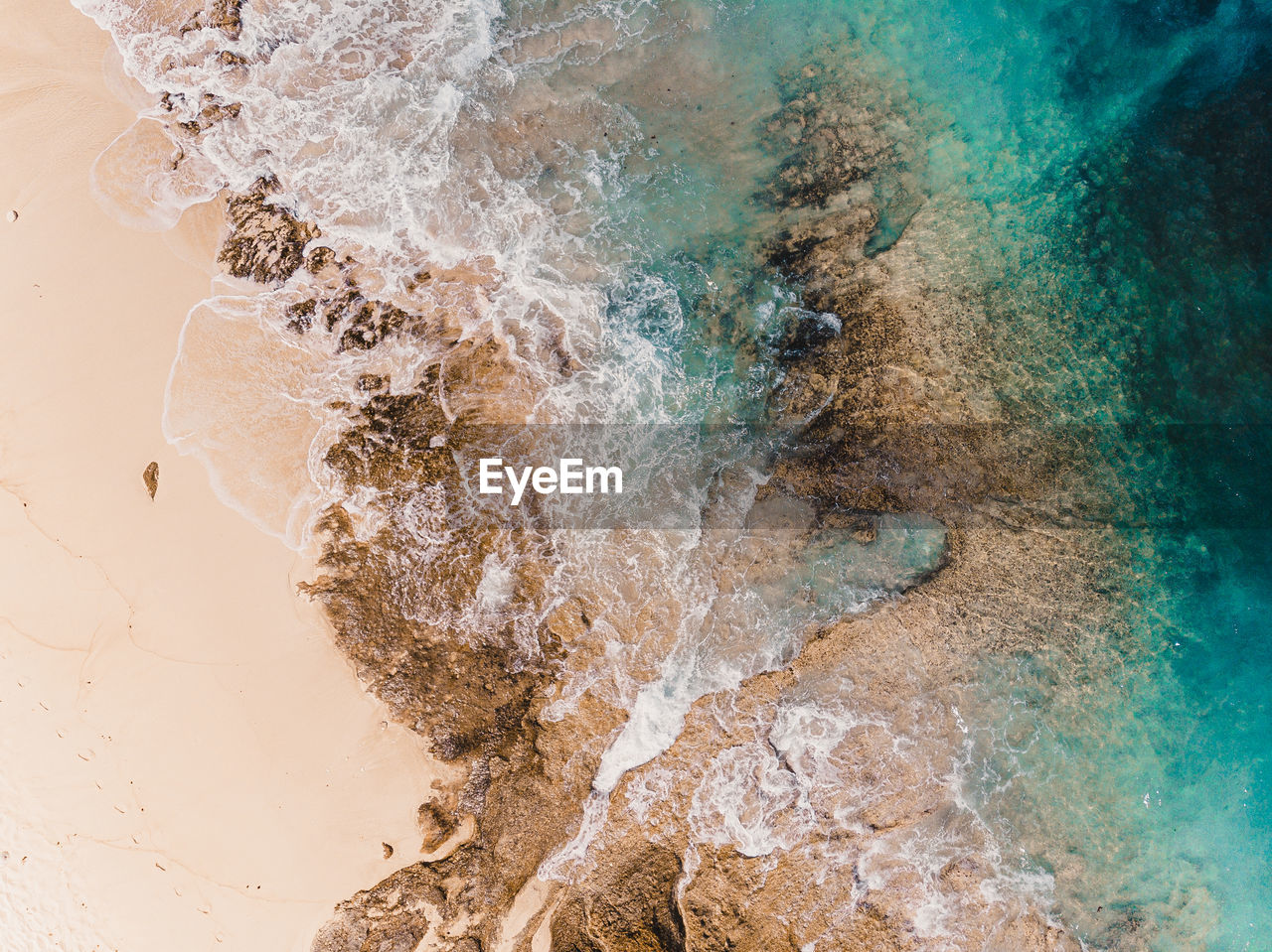 HIGH ANGLE VIEW OF A BEACH