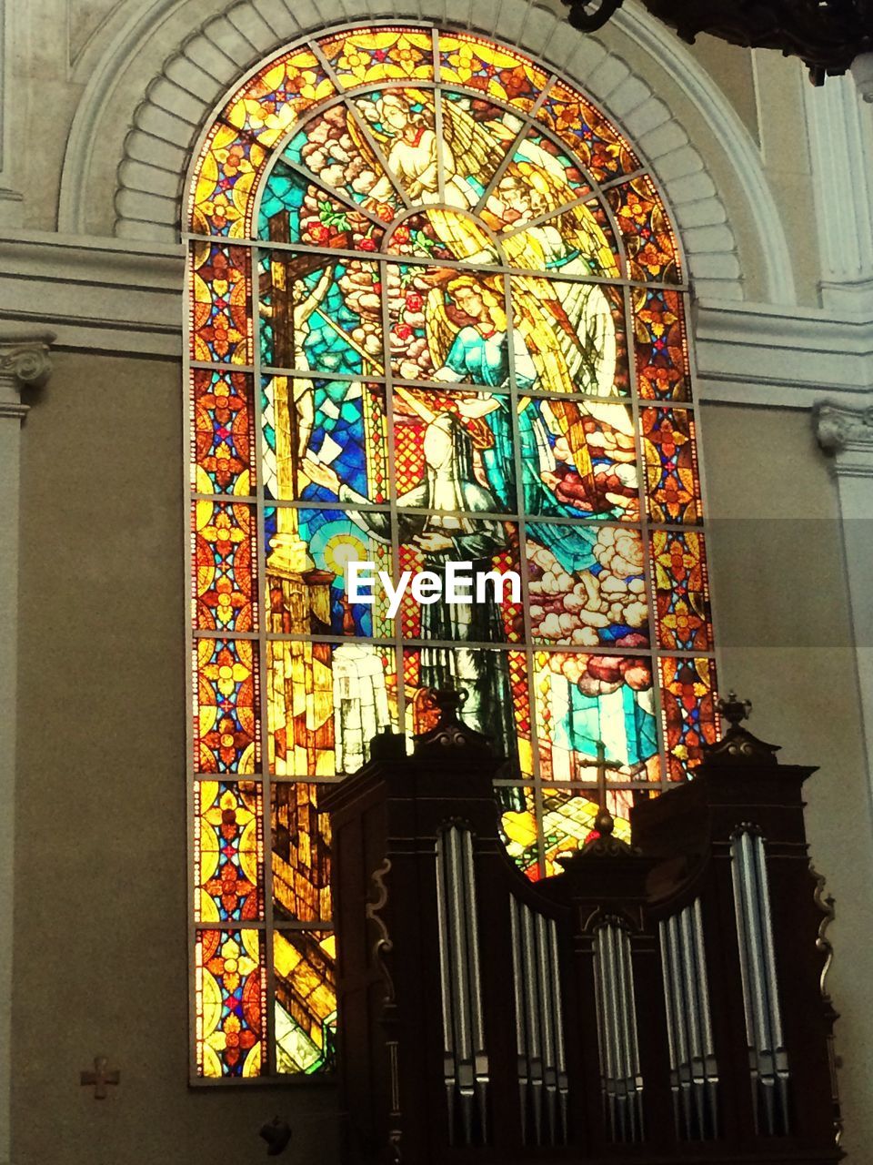 LOW ANGLE VIEW OF COLORFUL CHURCH IN THE DARK